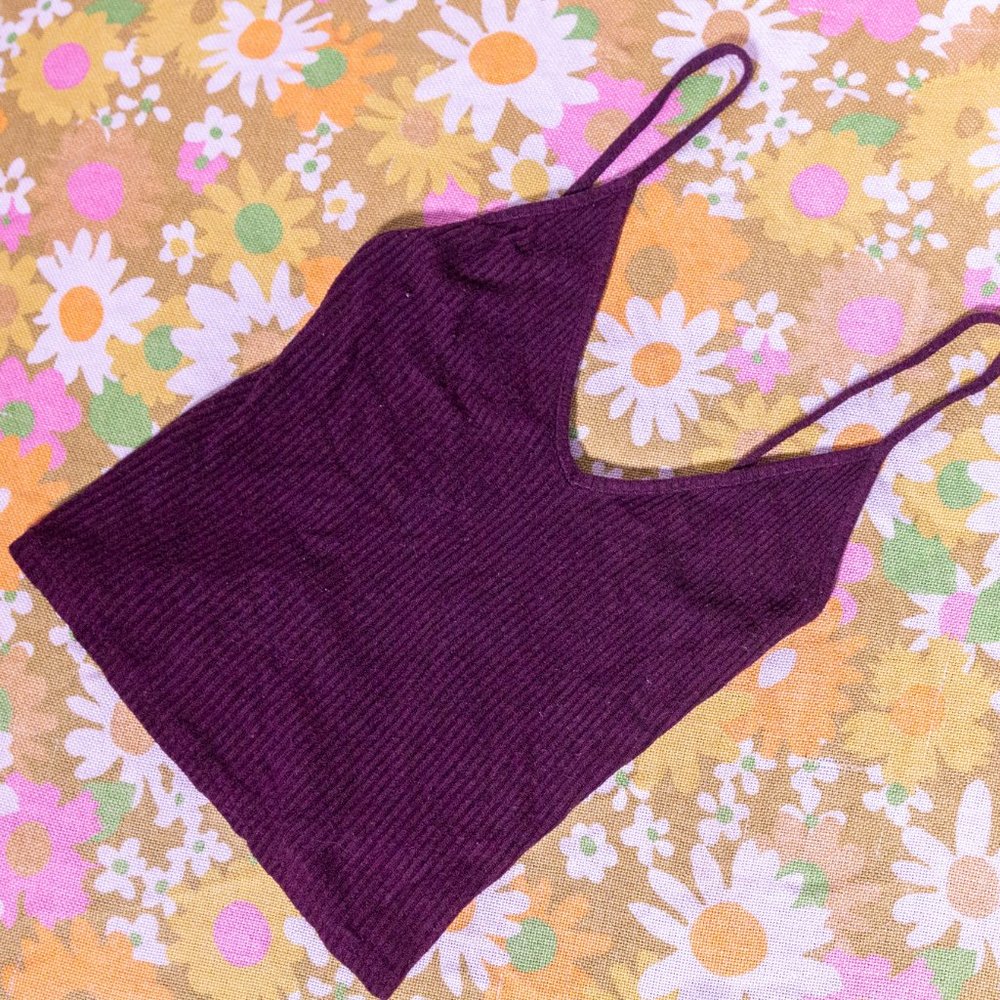 Burgundy Brandy Melville Ribbed Tank Top